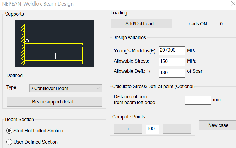 NEPEAN-Weldlok beam design software